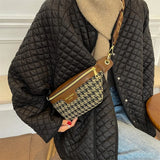 Classic Birds Pattern Woolly Women Bag Chest Bags