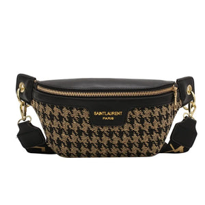 Classic Birds Pattern Woolly Women Bag Chest Bags