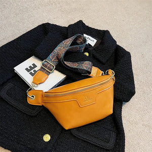 Classic Birds Pattern Woolly Women Bag Outdoor Casual Chest Bags