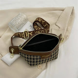 Classic Birds Pattern Woolly Women Bag Chest Bags