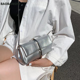 Silver Clutch Bag Chain Party Shoulder Bag Small Square Crossbody Purse