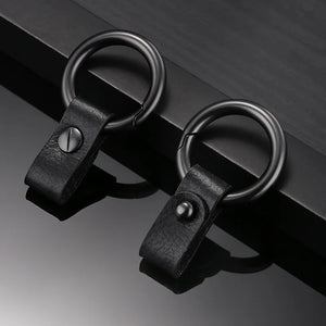 Classic Car Key Chain Men's Metal Key Chain Leather Buckle Key Holder