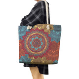 Colorful Floral Print Handbags High Capacity Tote Bags Travel Beach Bag