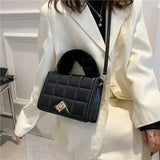 Classic Comfort Plush Ladies Handbags High Shoulder Crossbody Bags