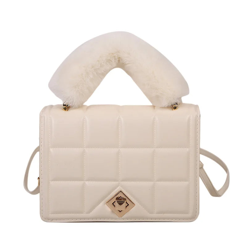 Classic Comfort Plush Ladies Handbags High Shoulder Crossbody Bags