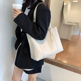 Classic Daily Shoulder Bags Women Waterproof PU Leather Handbag