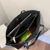 Classic Daily Shoulder Bags Women Waterproof PU Leather Handbag