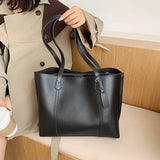 Classic Daily Shoulder Bags Women Waterproof PU Leather Handbag