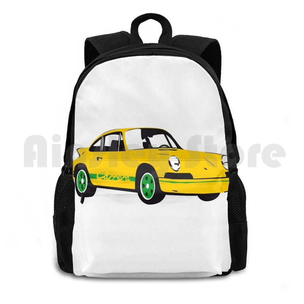 Vintage Outdoor Hiking Backpack Classic Yellow