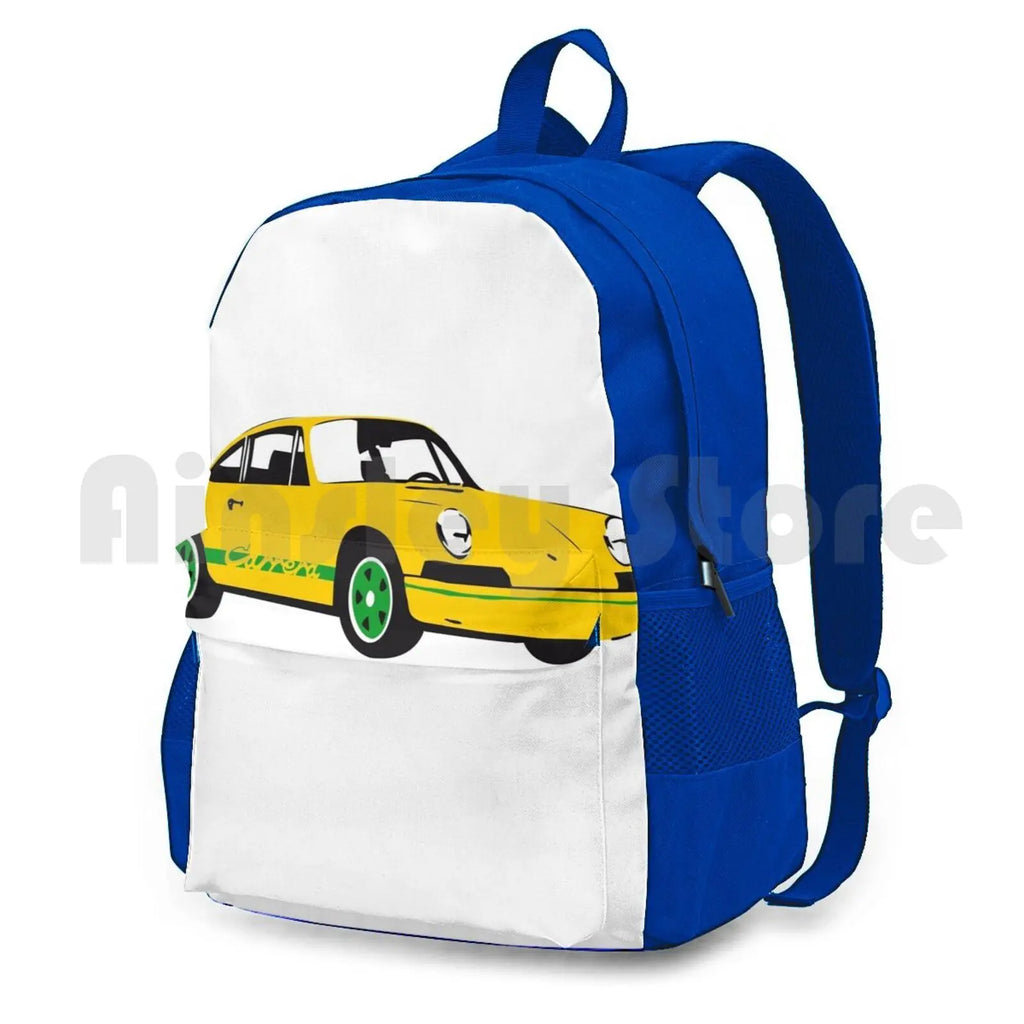 Vintage Outdoor Hiking Backpack Classic Yellow
