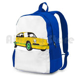 Vintage Outdoor Hiking Backpack Classic Yellow