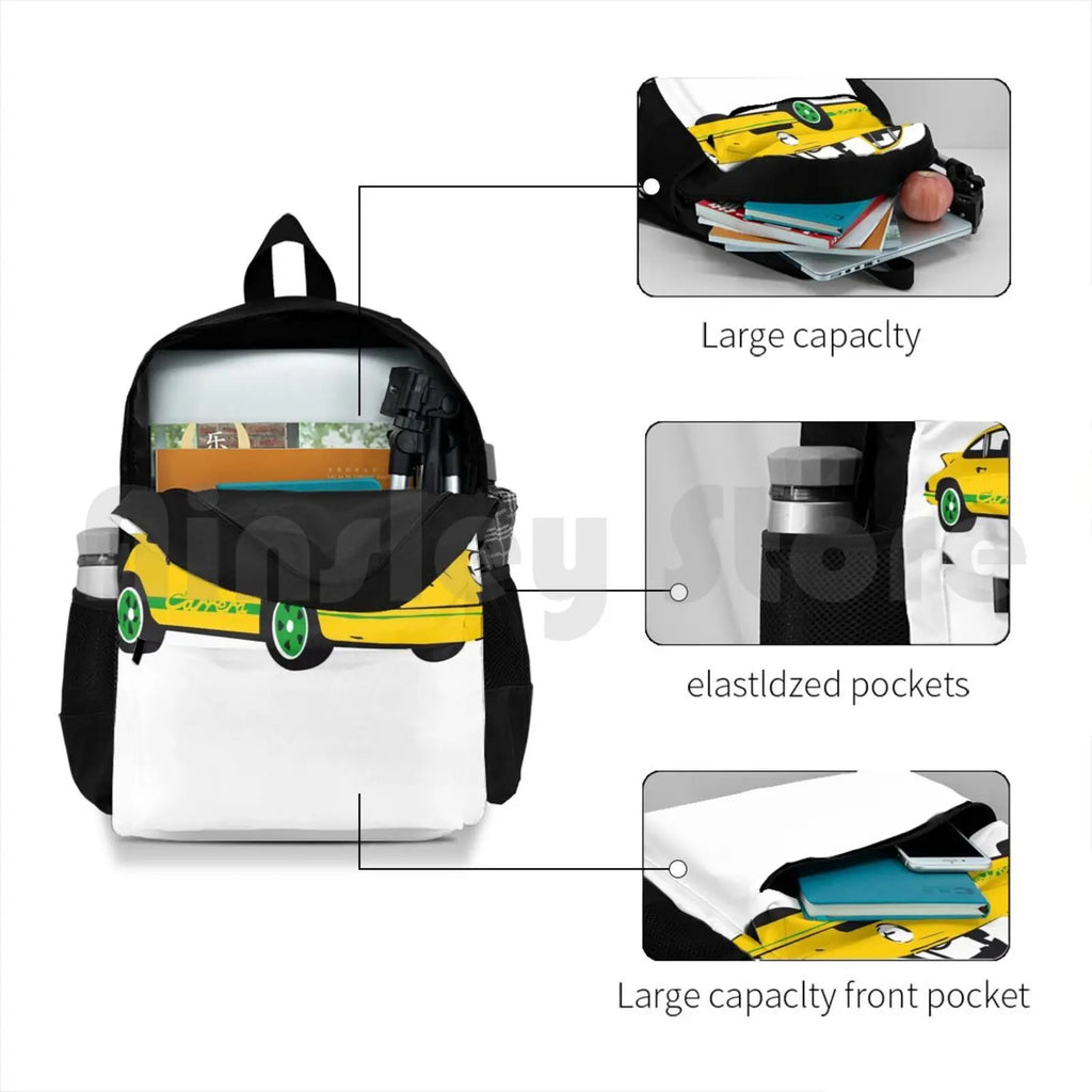 Vintage Outdoor Hiking Backpack Classic Yellow