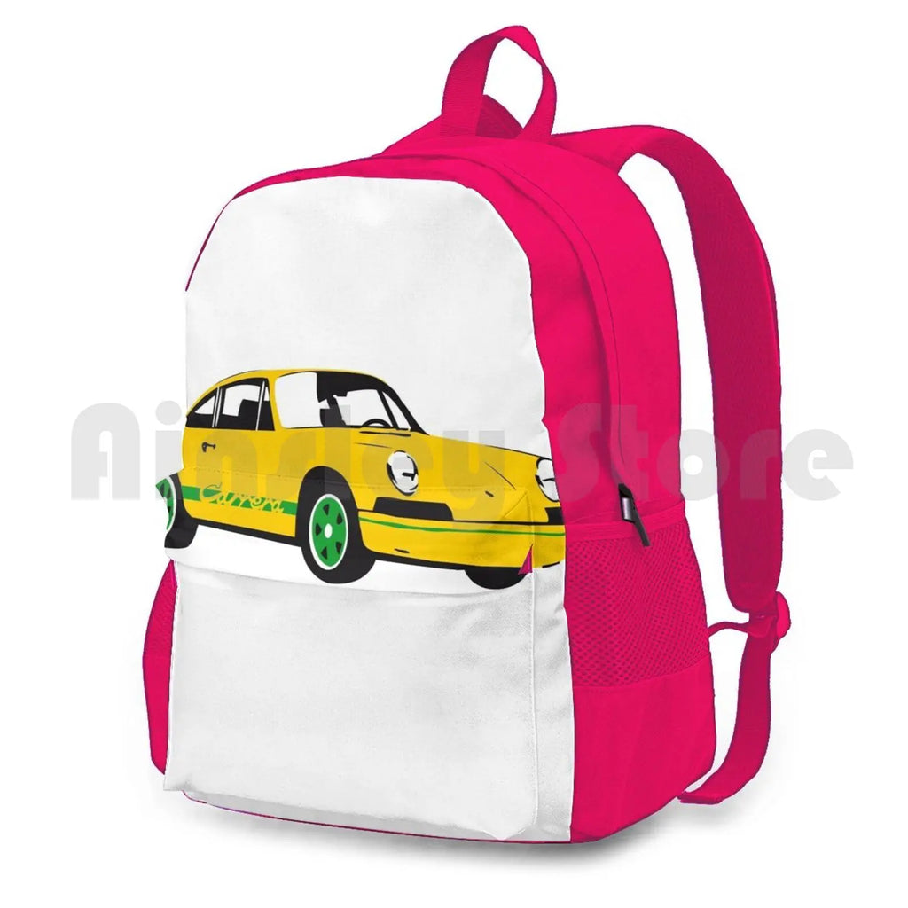 Vintage Outdoor Hiking Backpack Classic Yellow