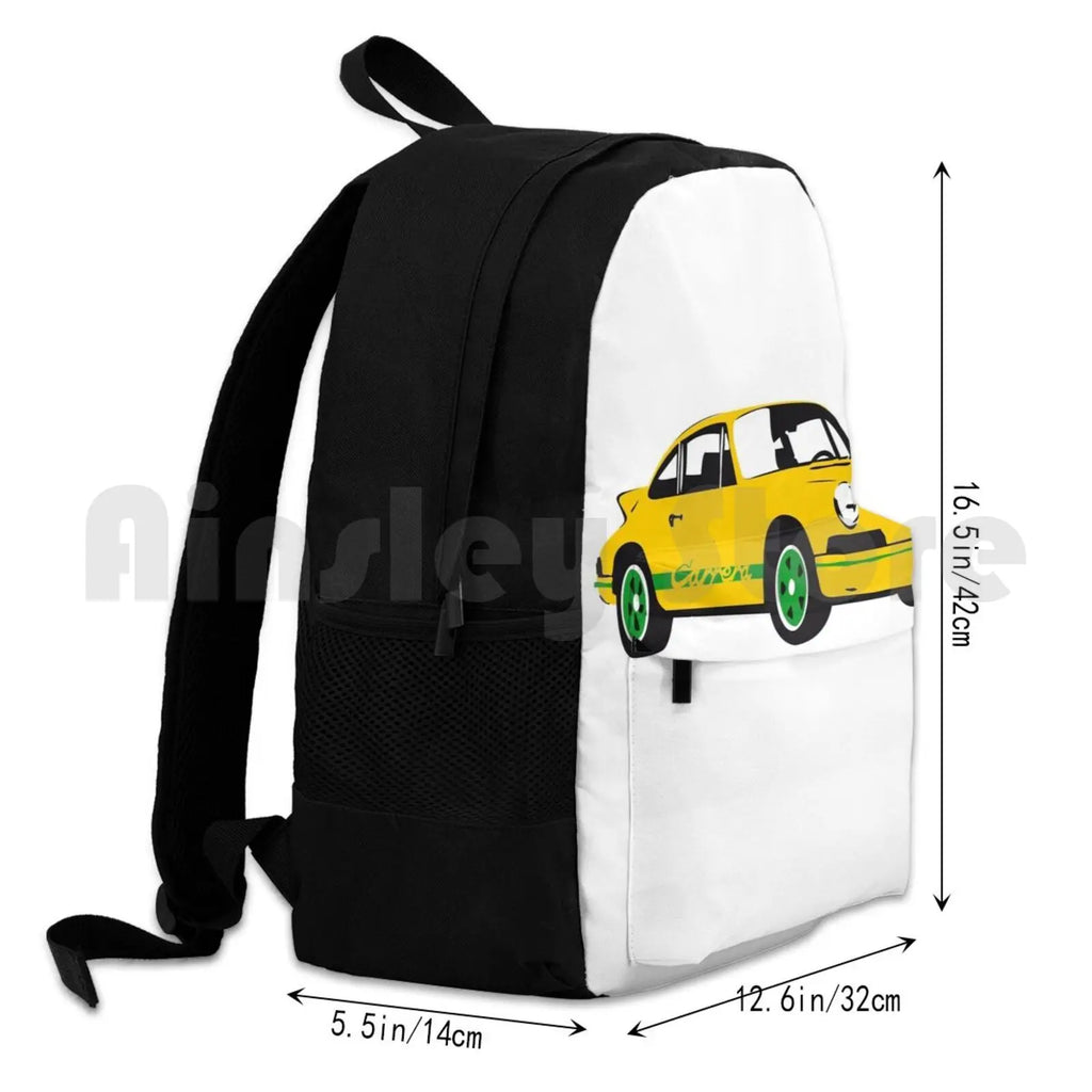 Vintage Outdoor Hiking Backpack Classic Yellow