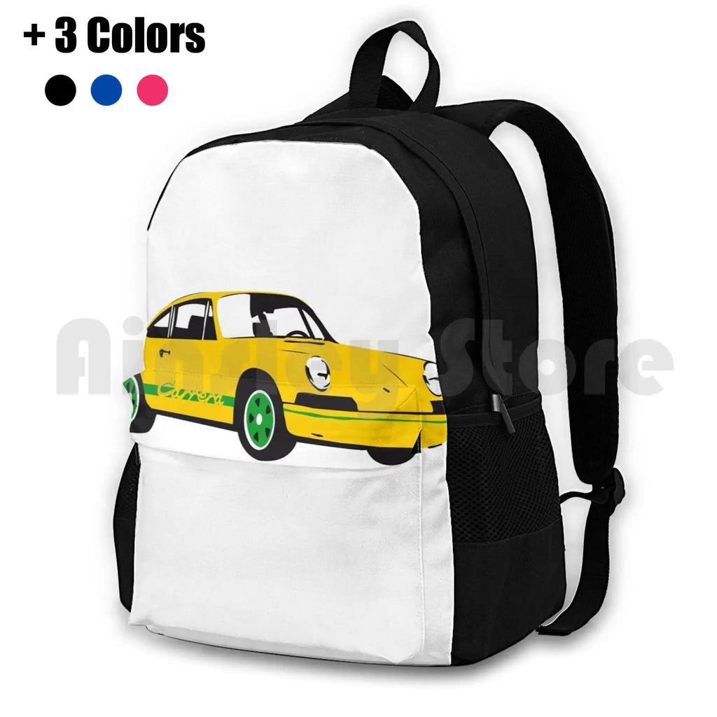 Vintage Outdoor Hiking Backpack Classic Yellow