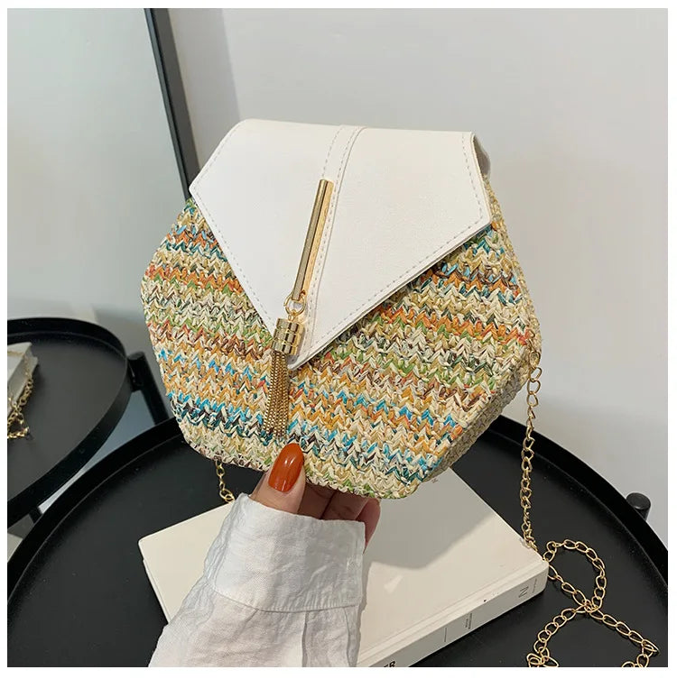 Classic Handbags High Bolsos Women's Shoulder Crossbody Bags Woven Beach Bag