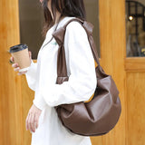 Dumplings Bags Women Shoulder Handbags Purses Knot Pleated Armpit