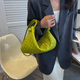 Classic PU Braided Shoulder Bags Crossbody Handbags