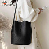 Vintage Women's Shoulder Bag Crossbody Bucket Tote PU Leather