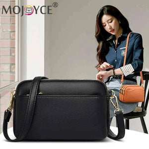 Vintage Small Square Ladies Crossbody Bag Zipper Messenger Handbag