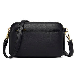 Vintage Small Square Ladies Crossbody Bag Zipper Messenger Handbag