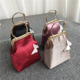 Classic Flowers Vintage Shell Lock Bag Women's Handbags