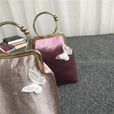 Classic Flowers Vintage Shell Lock Bag Women's Handbags