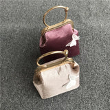 Classic Flowers Vintage Shell Lock Bag Women's Handbags