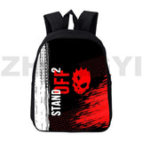 3D Cartoon Print Standoff 2 Backpack Waterproof Canvas Laptop Bag