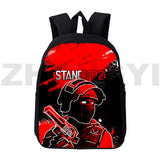 3D Cartoon Print Standoff 2 Backpack Waterproof Canvas Laptop Bag