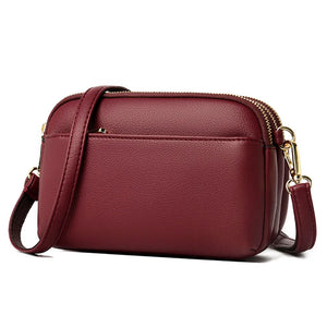 Vintage Crossbody Handbags for Girls Multi-pocket Zipper Crossbody Messenger