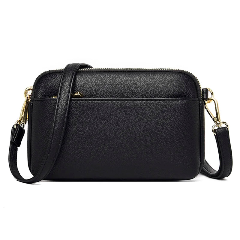 Vintage Crossbody Handbags for Girls Multi-pocket Zipper Crossbody Messenger
