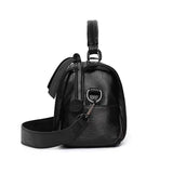 Classic Soft Leather Ladies Bag with Bow - Crossbody Top Handle Shoulder Bag