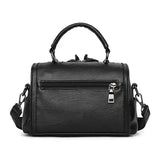 Classic Soft Leather Ladies Bag with Bow - Crossbody Top Handle Shoulder Bag