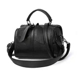 Classic Soft Leather Ladies Bag with Bow - Crossbody Top Handle Shoulder Bag