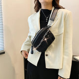 Classic Leather Women Bag Outdoor Casual Chest Bags Retro Women Shoulder Waist B