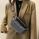 Classic Leather Women Bag Outdoor Casual Chest Bags Retro Women Shoulder Waist B