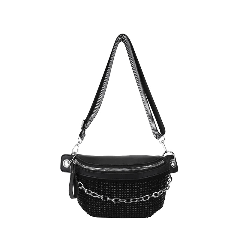 Classic Leather Women Bag Outdoor Casual Chest Bags Retro Women Shoulder Waist B