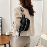 Classic Leather Women Bag Outdoor Casual Chest Bags Retro Women Shoulder Waist B