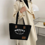 Classic Letter Big Bag for Women Spring Canvas Shoulder Tote