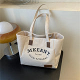 Classic Letter Big Bag for Women Spring Canvas Shoulder Tote