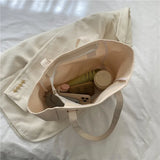 Classic Letter Big Bag for Women Spring Canvas Shoulder Tote