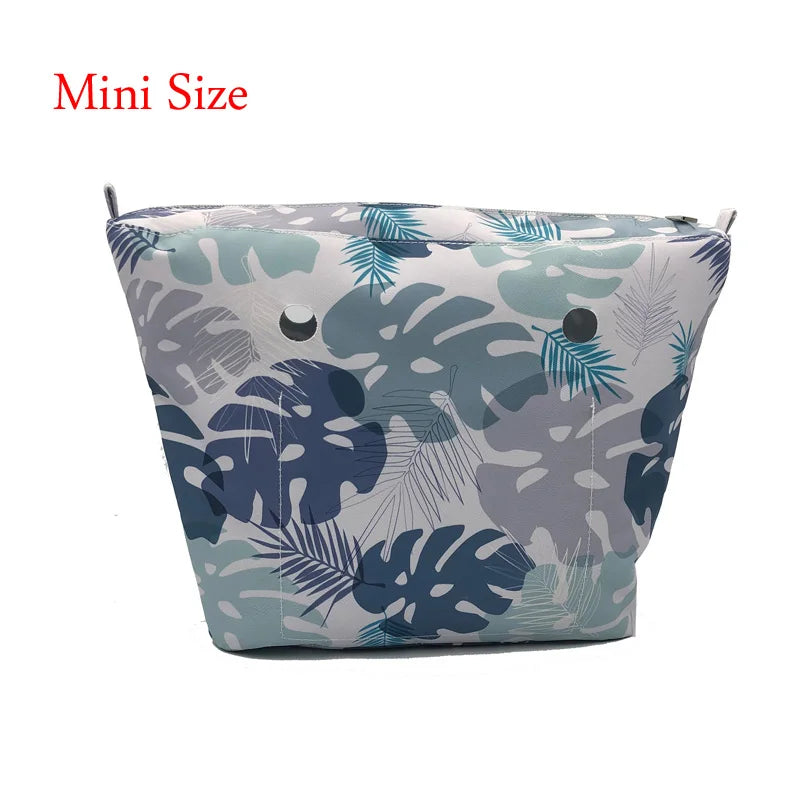 Mini Floral Border Lining Print Inner Zipper Pocket For O bag