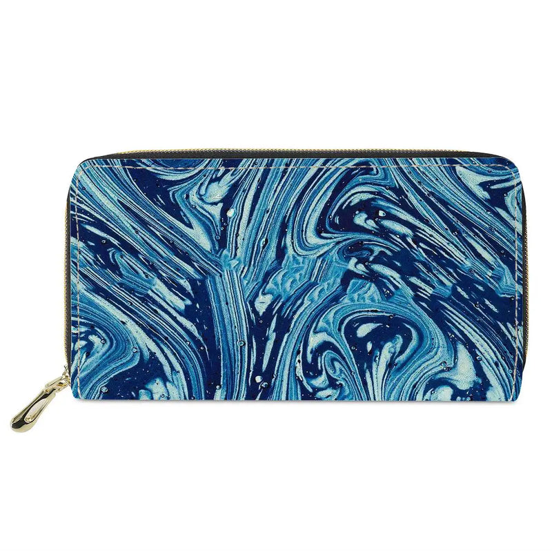 Minimalist Marble Long Wallet Zipper Card Clip Bag Unisex
