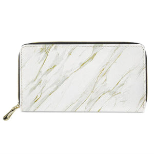 Minimalist Marble Long Wallet Zipper Card Clip Bag Unisex