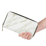 Minimalist Marble Long Wallet Zipper Card Clip Bag Unisex