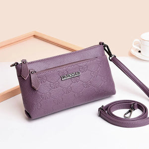 Classic Pattern Small Leather Shoulder Bag Messenger Bag Mini Handbag