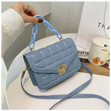 Plaid Leather Shoulder Bag Chain Crossbody Women Bolsas