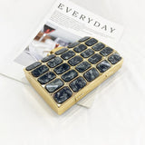 Retro Stone Grain Square Handbag for Wedding Party Clutch
