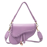 Retro Saddle Bags Shoulder Bags PU Crossbody Leather Tote Bags for Women